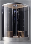 Zen Brand New 2 Person Walk In Corner Steam Shower - 47" x 47" x 89"