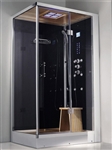 Zen Brand New 2 Person Right Hand Walk In Corner Steam Shower - 47" x 36" x 89"