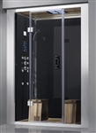 Zen Brand New 2 Person Left Hand Retrofit Walk In Corner Steam Shower - 59" x 32" x 87"