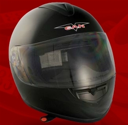 Adult Glossy Black Full Face Motorcycle Helmet (DOT Approved)