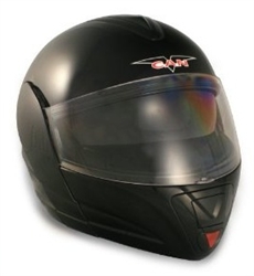 Adult Glossy Black Flip Up Motorcycle Helmet (DOT Approved)