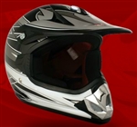 Youth Gray Glossy Motocross Helmet (DOT Approved)