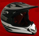 Youth Gray Matte Motocross Helmet (DOT Approved)