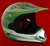 Youth Green Glossy Motocross Helmet (DOT Approved)