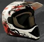 Adult Red Motocross Helmet (DOT Approved)