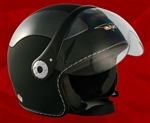 Adult Flat Black Open Face Motorcycle Helmet (DOT Approved)