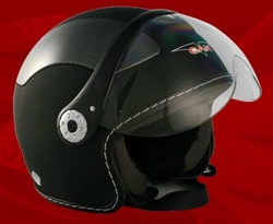 Adult Flat Black Open Face Motorcycle Helmet (DOT Approved)