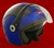 Adult Royal Blue Open Face Motorcycle Helmet (DOT Approved)