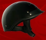 Adult Fire Black Half Helmet Cruising Helmet (DOT Approved)