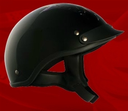 Adult Fire Black Half Helmet Cruising Helmet (DOT Approved)