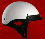 Adult White Half Helmet Cruising Helmet (DOT Approved)