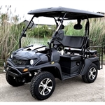 Brand New Gas Golf Cart UTV Fuel Injected Hybrid Linhai Big Hammer 200 GVX Side by Side UTV With Custom Rims/Tires - Black