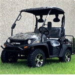 Hunting Camo Gas Golf Cart UTV EFI Hybrid Linhai Big Hammer 200 GVX Side by Side UTV With Custom Rims/Tires - Camo With Knobby Tires