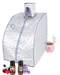 Brand New XL Silver Portable Steam Sauna Box