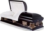 Solid Wood Casket With Dark Matte Finish