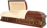 Solid Wood Casket Poplar/Satin Pecan (Pieta)