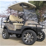 48V Real Tree Texture Leaf Club Car Precedent Lifted Electric Golf Cart
