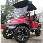 48V Red Club Car Precedent Lifted Electric Golf Cart