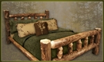 Brand New Rustic Furniture Aspen Log Cabin Bed with Mattress Supports