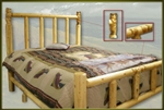 Brand New GoodTimber Rustic Furniture Carved Bear Post Log Bed