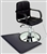 Black Leather Modern Hydraulic Barber Chair With Anti Fatigue Comfort Floor Mat