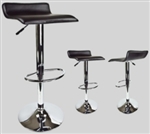 2 Black Swivel Leather Seat Modern Chrome Chair Bar Stools