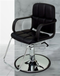Black Leather Modern Hydraulic Barber Chair