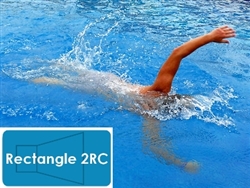 Complete 12'x24' Rectangle 2RC In Ground Swimming Pool Kit with Wood Supports