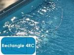 Complete 12'x24' Rectangle 4RC In Ground Swimming Pool Kit with Steel Supports