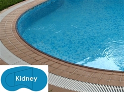Complete 14'x28' Kidney In Ground Swimming Pool Kit with Steel Supports