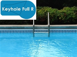 Complete 16x32 Keyhole Full R InGround Swimming Pool Kit with Polymer Supports