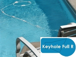 Complete 16x32 Keyhole Full R InGround Swimming Pool Kit with Steel Supports