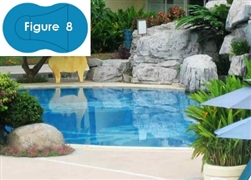 Complete 16'x37' Figure 8 InGround Swimming Pool Kit with Wood Supports