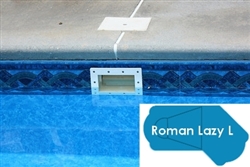 Complete 16'x42' Roman Lazy L  In Ground Swimming Pool Kit with Steel Supports