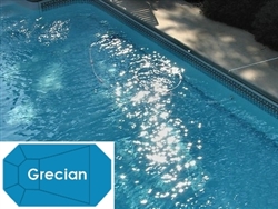 Complete 18'x36' Grecian In Ground Swimming Pool Kit with Polymer Supports
