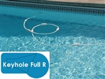 Complete 18x36 Keyhole Full R In Ground Swimming Pool Kit with Steel Supports
