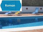 Complete 18'x38' Roman In Ground Swimming Pool Kit with Polymer Supports
