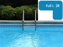 Complete 18x38x26 Full L 2R In Ground Swimming Pool Kit with Polymer Supports