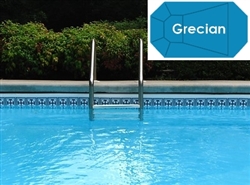 Complete 19'x37' Grecian InGround Swimming Pool Kit with Steel Supports