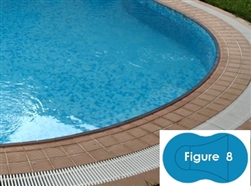 Complete 20'x40' Figure 8 InGround Swimming Pool Kit with Steel Supports