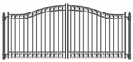 Dublin Dual Swing Iron Driveway Gate 14' x 6'3"