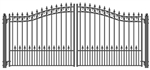 Prague Dual Swing Iron Driveway Gate 14' x 6'3"