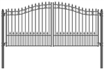 Odessa Dual Swing Iron Driveway Gate 14' x 6'3"