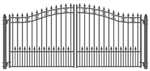 Odessa Dual Swing Iron Driveway Gate 16' x 6'3"