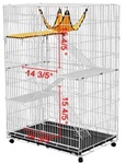 White Super Four-level Cat Playpen Cage
