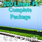 Brand New 6' x 200' Semi Private PVC Fence Complete Package