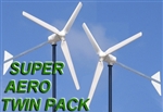 Super Aero Twin Pack 2Kw Windmill Wind-Turbine Generator System