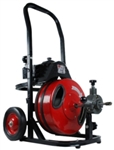 Drain Cleaner With 50 ft Long 1/2" Hose and Four Interchangeable Heads