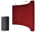 10' Red Portable Pop Up Trade Show Booth Display Kit w/ Spotlights