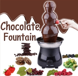 21" 3 Tiers 6lb Stainless Steel Chocolate Fountain Fondue